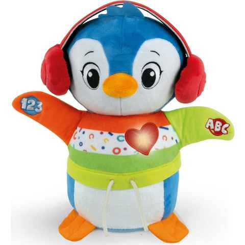 Clementoni® Kuscheltier Baby Clementoni, Tanz-mit-mir Pinguin, mit Licht- und Soundeffekten