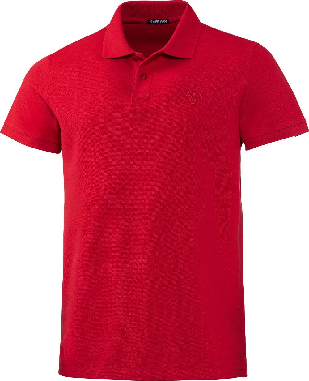 Baumwoll-Piqué rot reinem Poloshirt aus Chiemsee