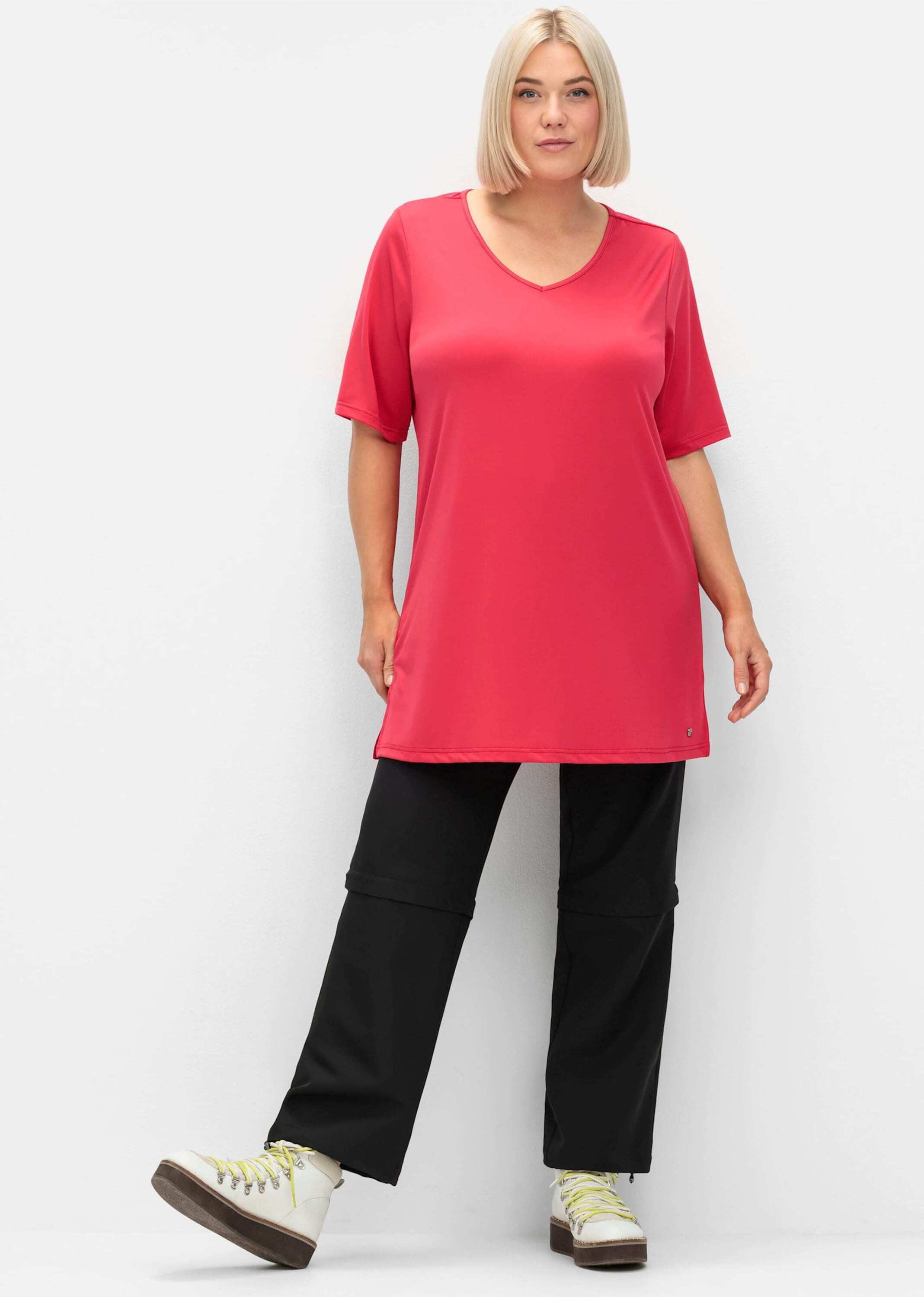 Sheego Jerseyhose Wanderhose mit Zipp-off-Bein, auf Caprilänge kürzbar