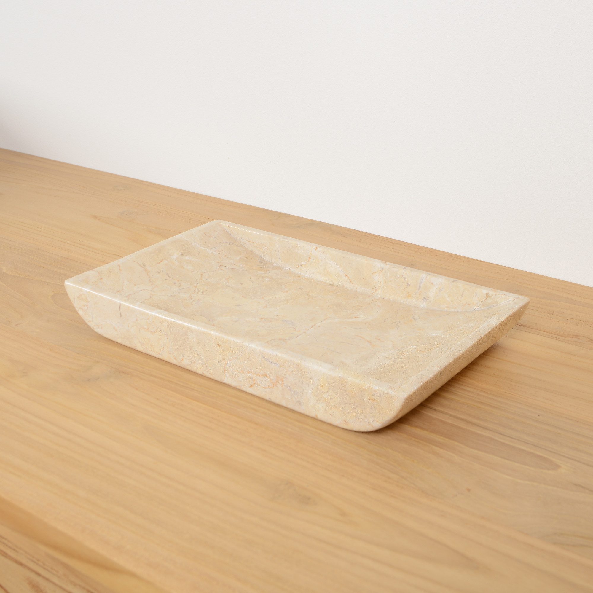 wohnfreuden Dekoschale Marmor Schale rechteckig creme 30 cm, 1349 – Bild 4 von 5