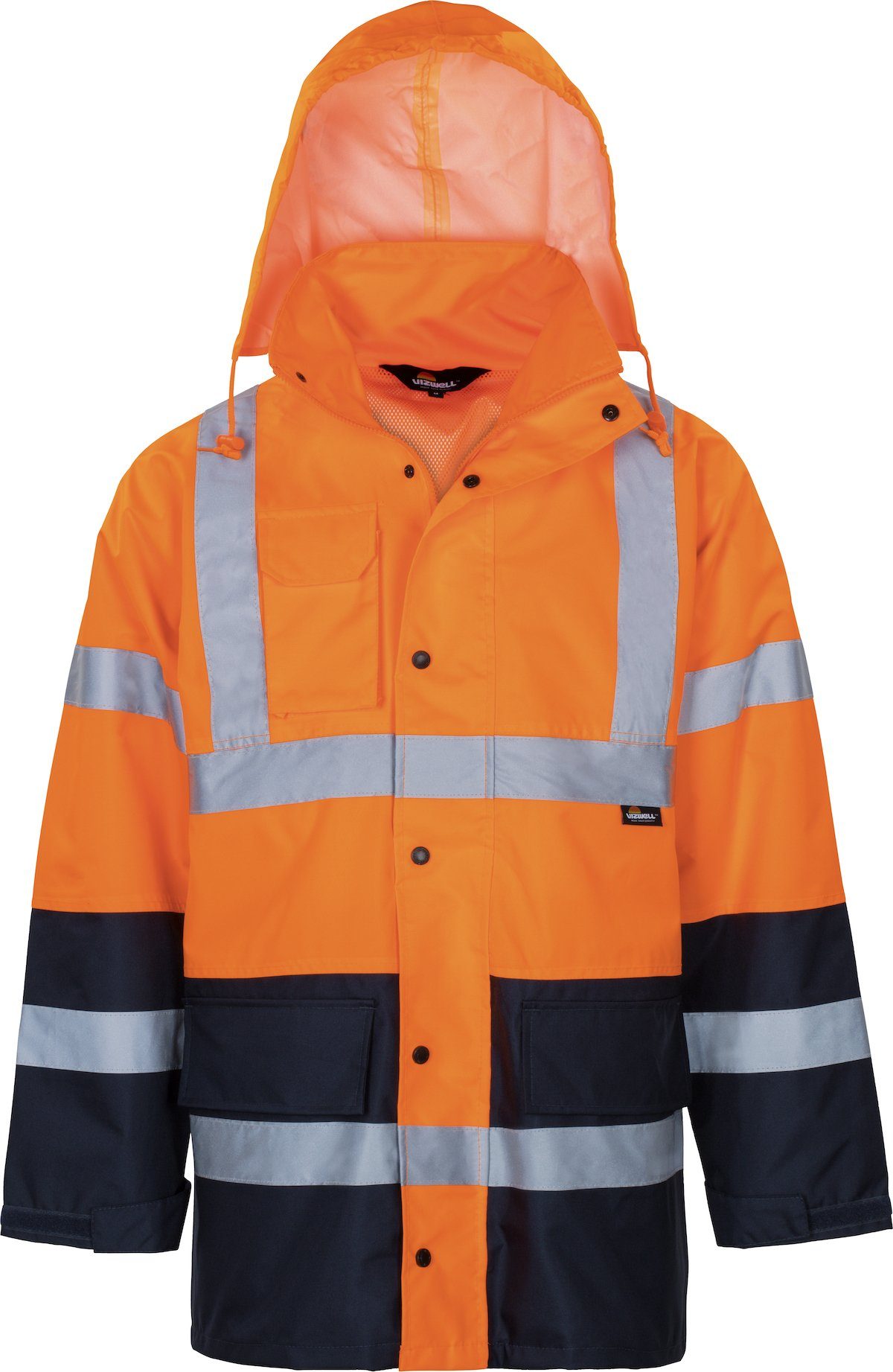 vizwell Arbeitshose Regenjacke Warnschutz-Kontrast-Regenjacke Gr. XXXL (1-tlg)