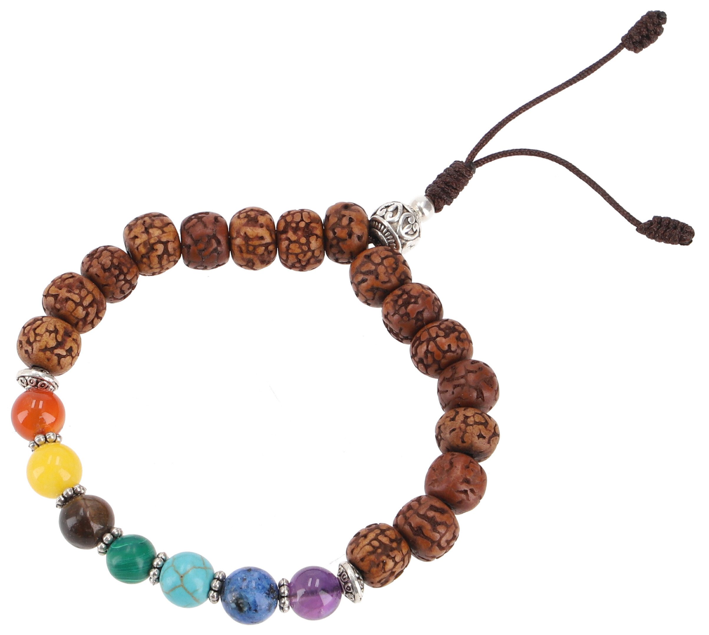 Guru-Shop Armreif 7 Chakran Mala Armband, Handmala mit..
