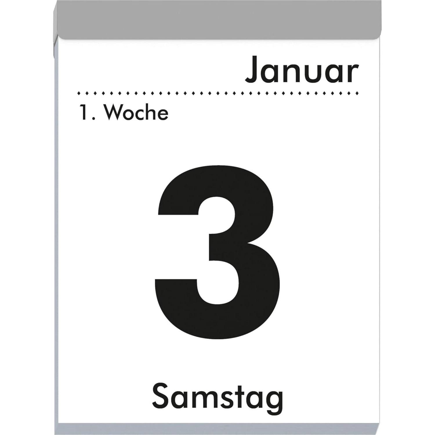ZETTLER Abreißkalender ZETTLER Tagesabreißkalender XL 2027 8,2x10,7 cm mit Sudokus