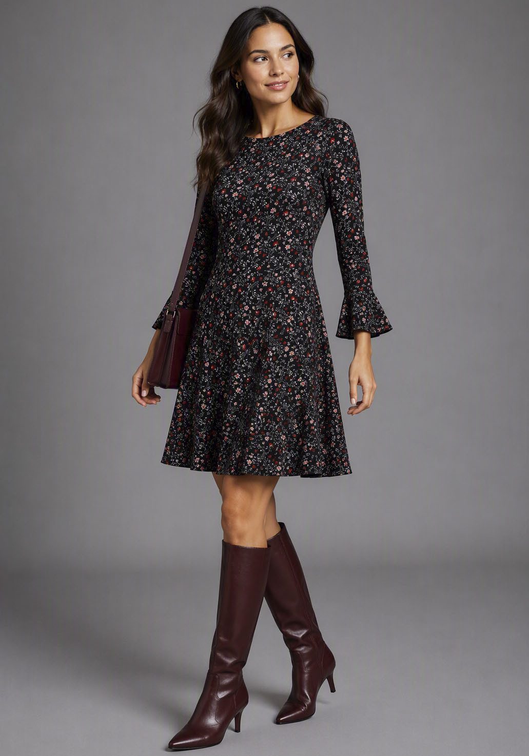 Laura Scott Jerseykleid festliche Anlässe, langes Kleid, elegant, aus Viskosemischung