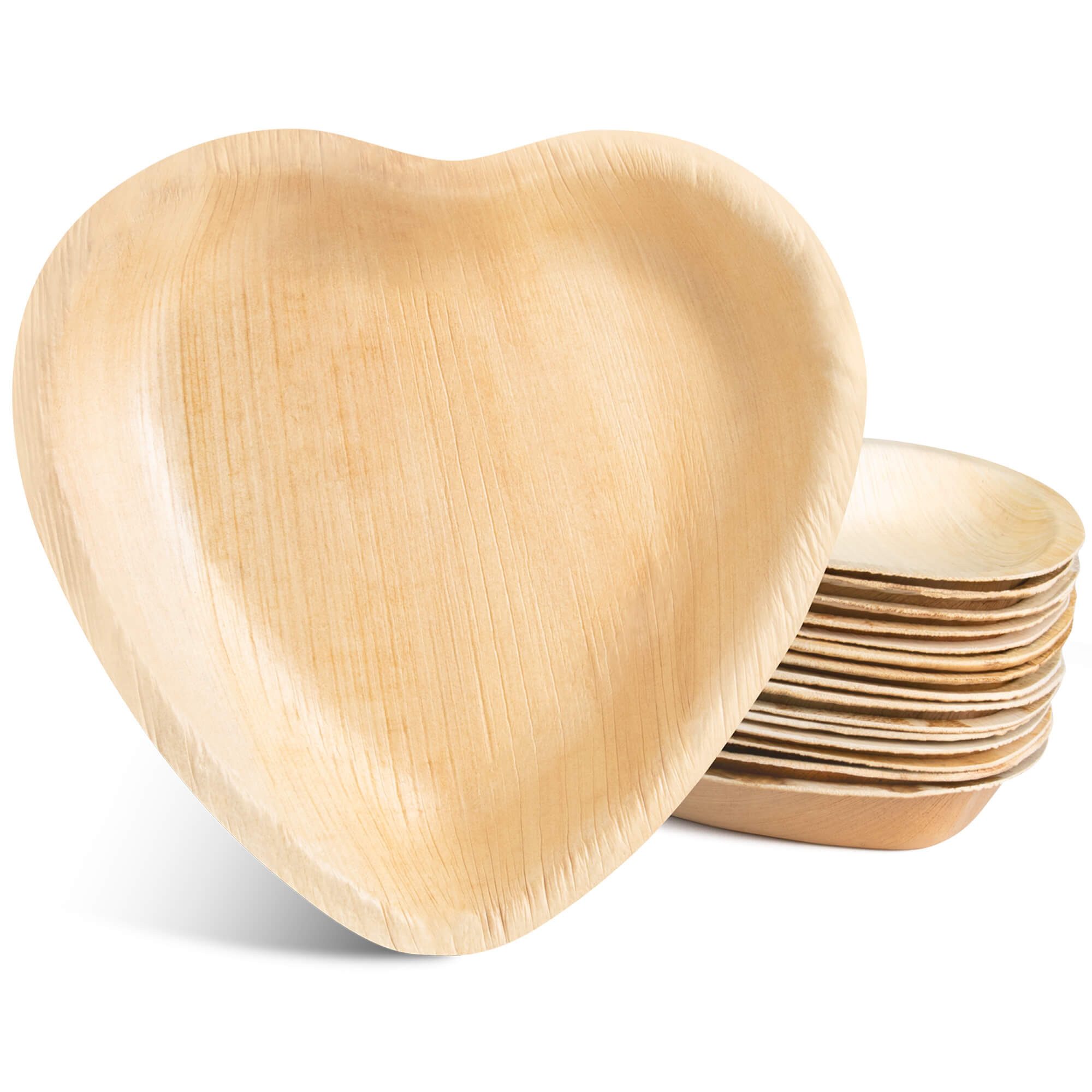 wisefood Einwegschale 15-tlg., Palmblatt Schale herzförmig 15 x 16,5 cm, (15-tlg)