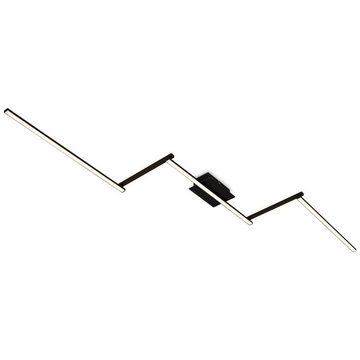 Briloner Leuchten LED Deckenleuchte 3501-015, schwenkbar, indirektes Licht, LED fest verbaut, Warmweiß, Deckenlampe, 227,2x12x5cm, Schwarz, 24W, Wohnzimmer, Schlafzimmer