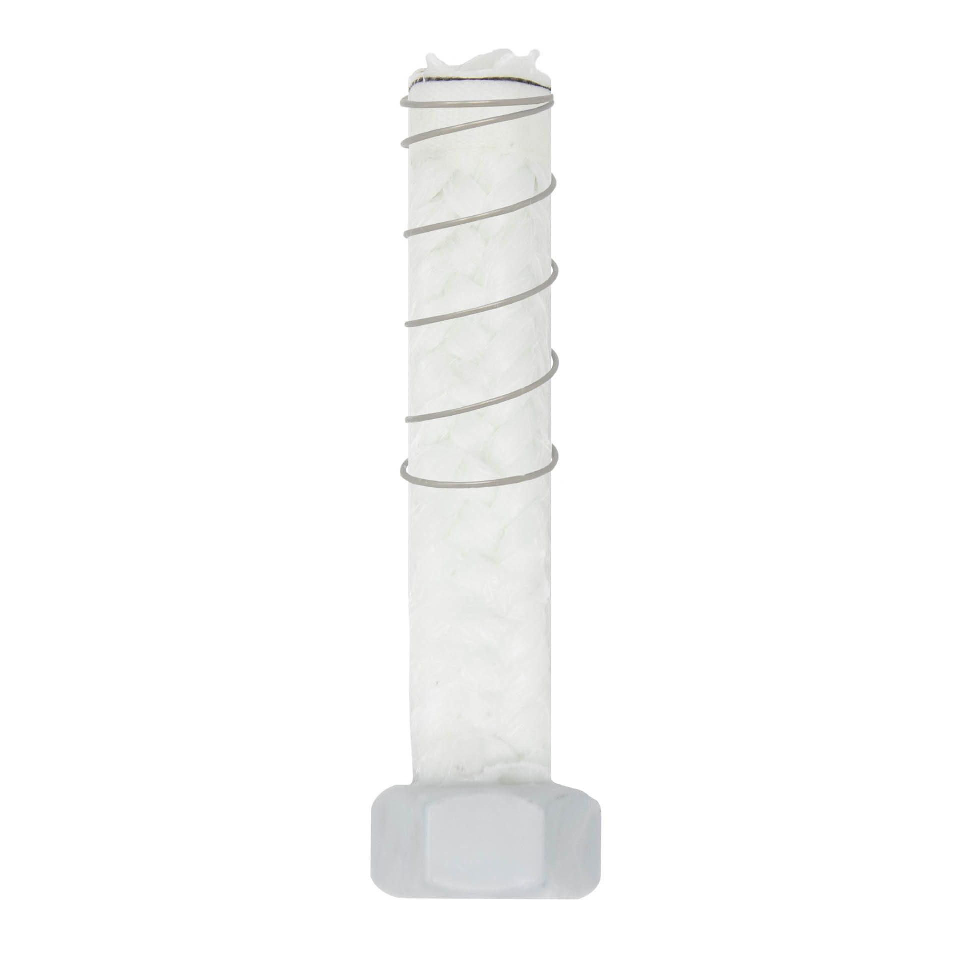 DistrEbution Outdoorkerze Docht aus Glasfaser, 7/9 cm Länge, Dauerdocht, Kerzen selber machen