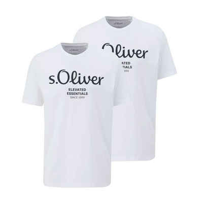 s.Oliver T-Shirt Modern Casual (2-tlg) Rundhals, kurzarm, Regular fit, 2er Pack