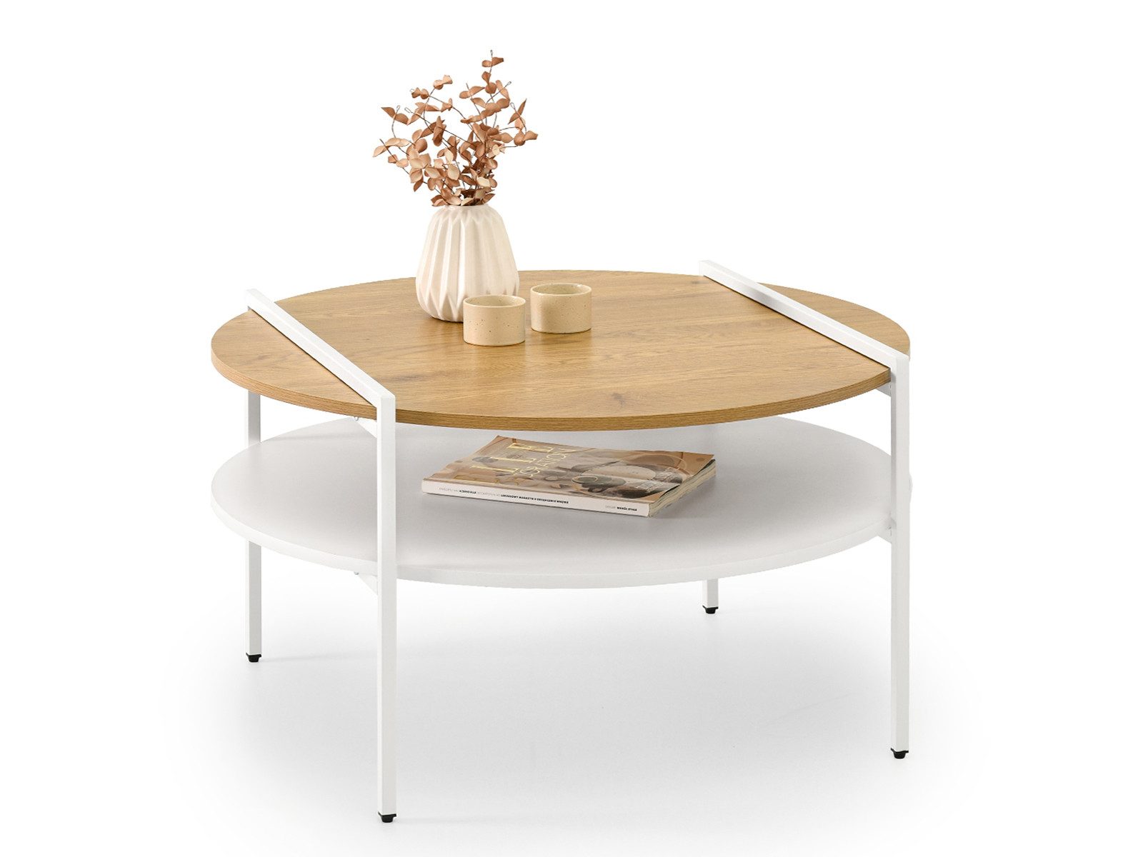 Compleo Couchtisch mit Regale, Moderne Kaffeetisch, günstig online kaufen
