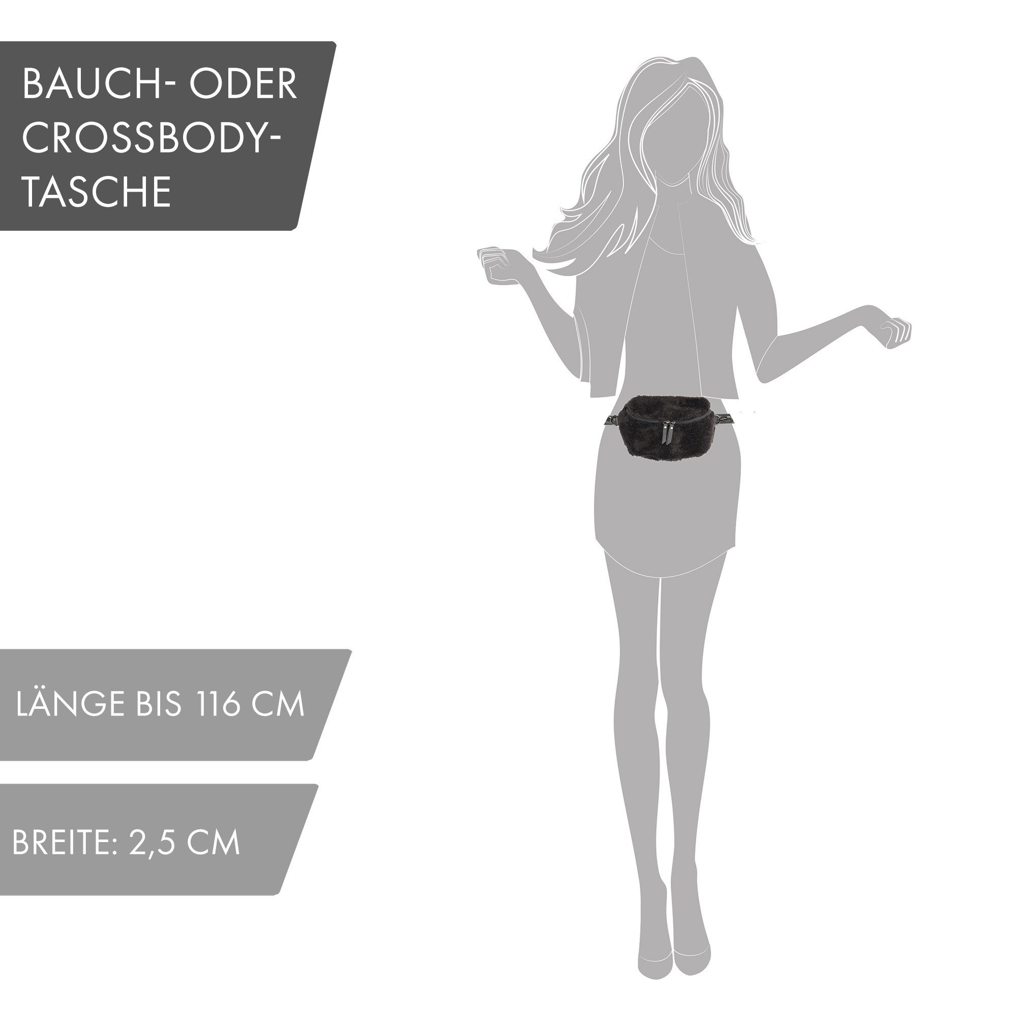 Enrico Benetti Umhängetasche Tasche Teddyfell Crossbody günstig online kaufen