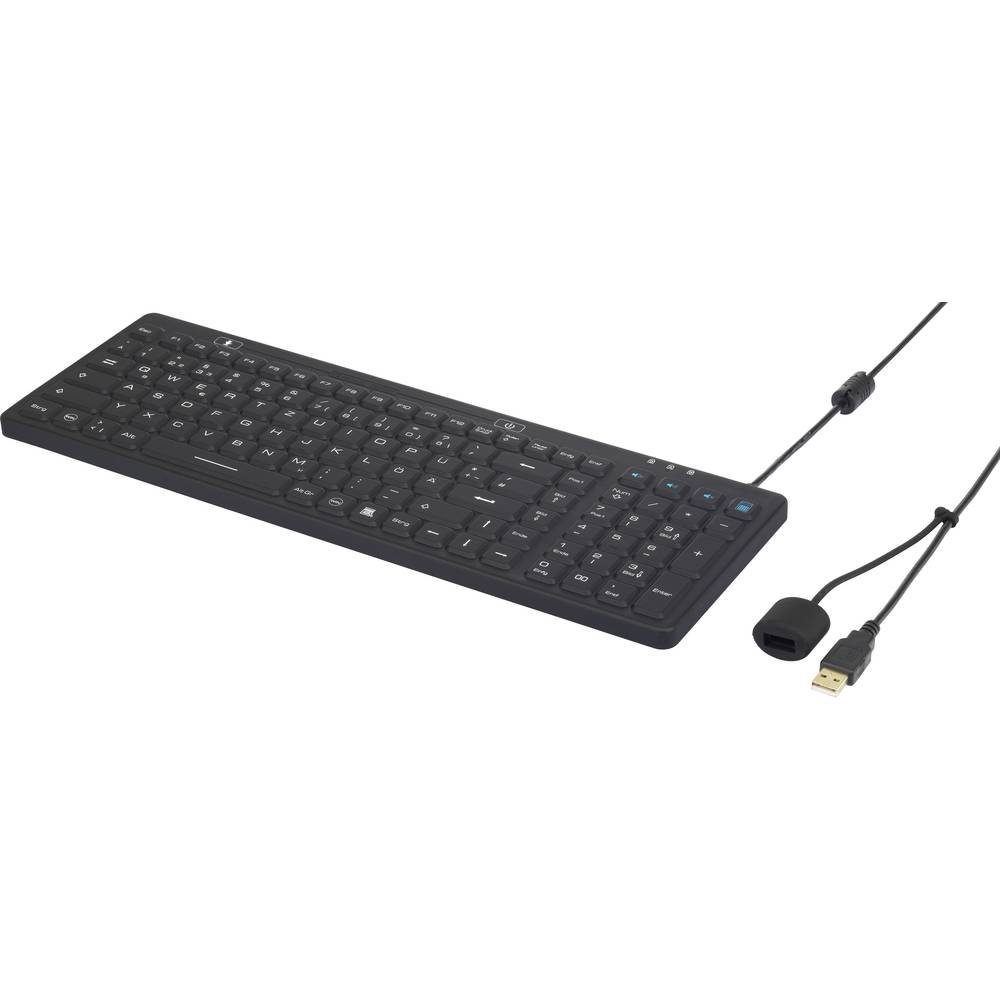Renkforce Industrielle staub- und spritzwassergeschützte USB-Tastatur RF-4222581 Tastatur (Spritzwassergeschützt, Staubgeschützt)