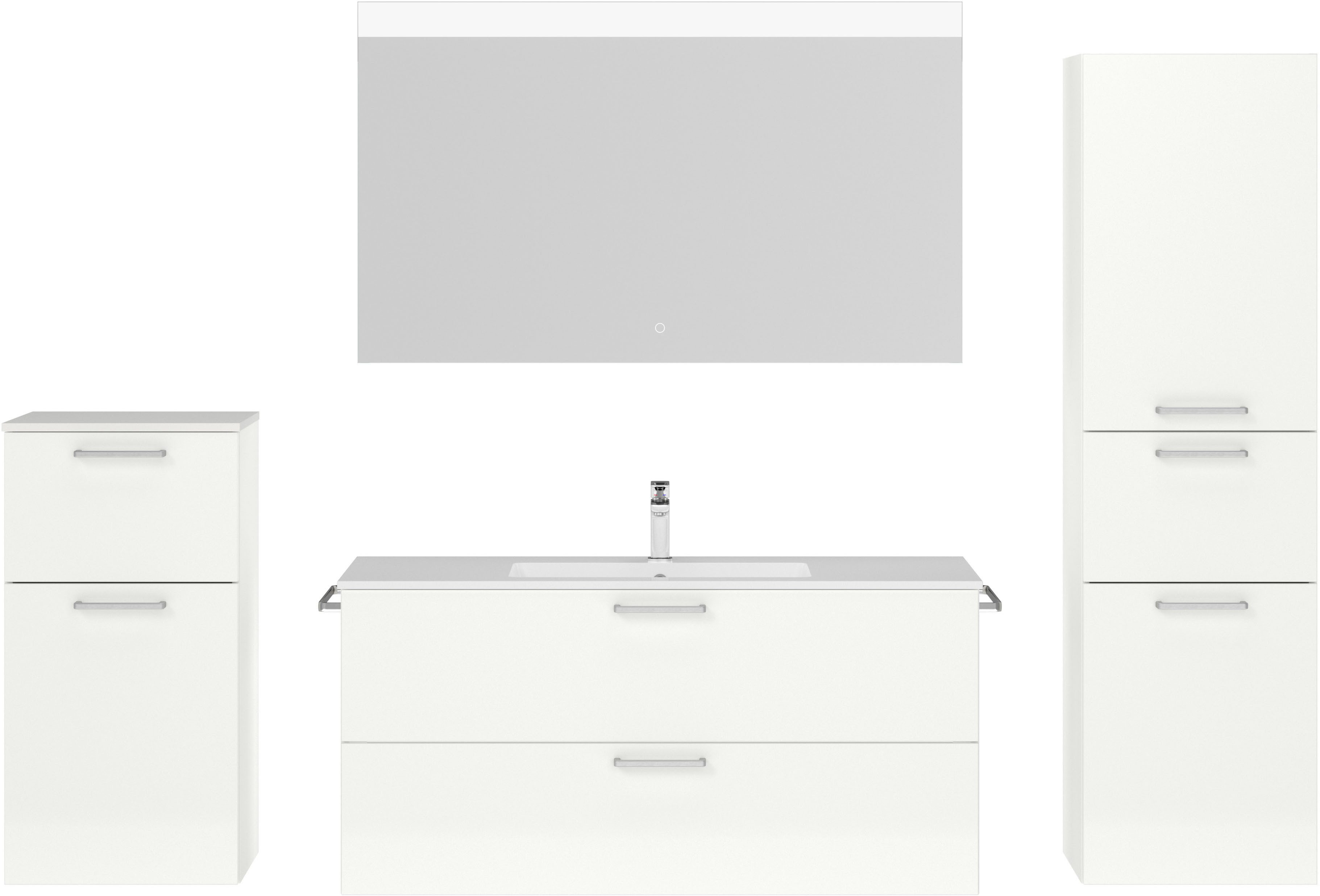 nobilia® Badmöbel-Set Tolvina, (4-St., vormontiert, mit günstig online kaufen
