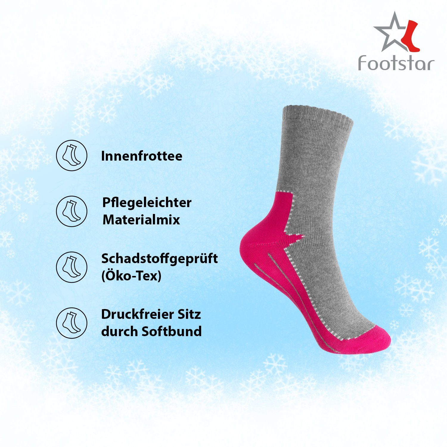 Footstar Thermosocken Kinder Motiv Frottee Socken Thermo Wintersocken
