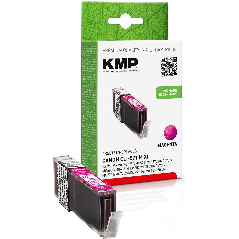 KMP 1 (1 ERSETZT M 1-tlg) CLI-571 XL C107MX Tinte Tintenpatrone Farbe, - magenta