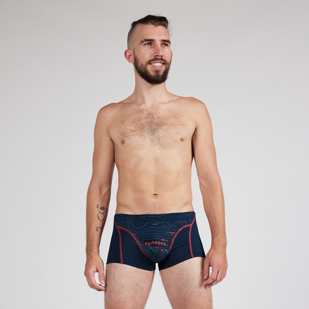 Fleck Fleck Unterhose Hochkönig Erde (Tiefblau) Boxer Erde schöner Ein Schöner Ein Lange Hochkönig Herren M