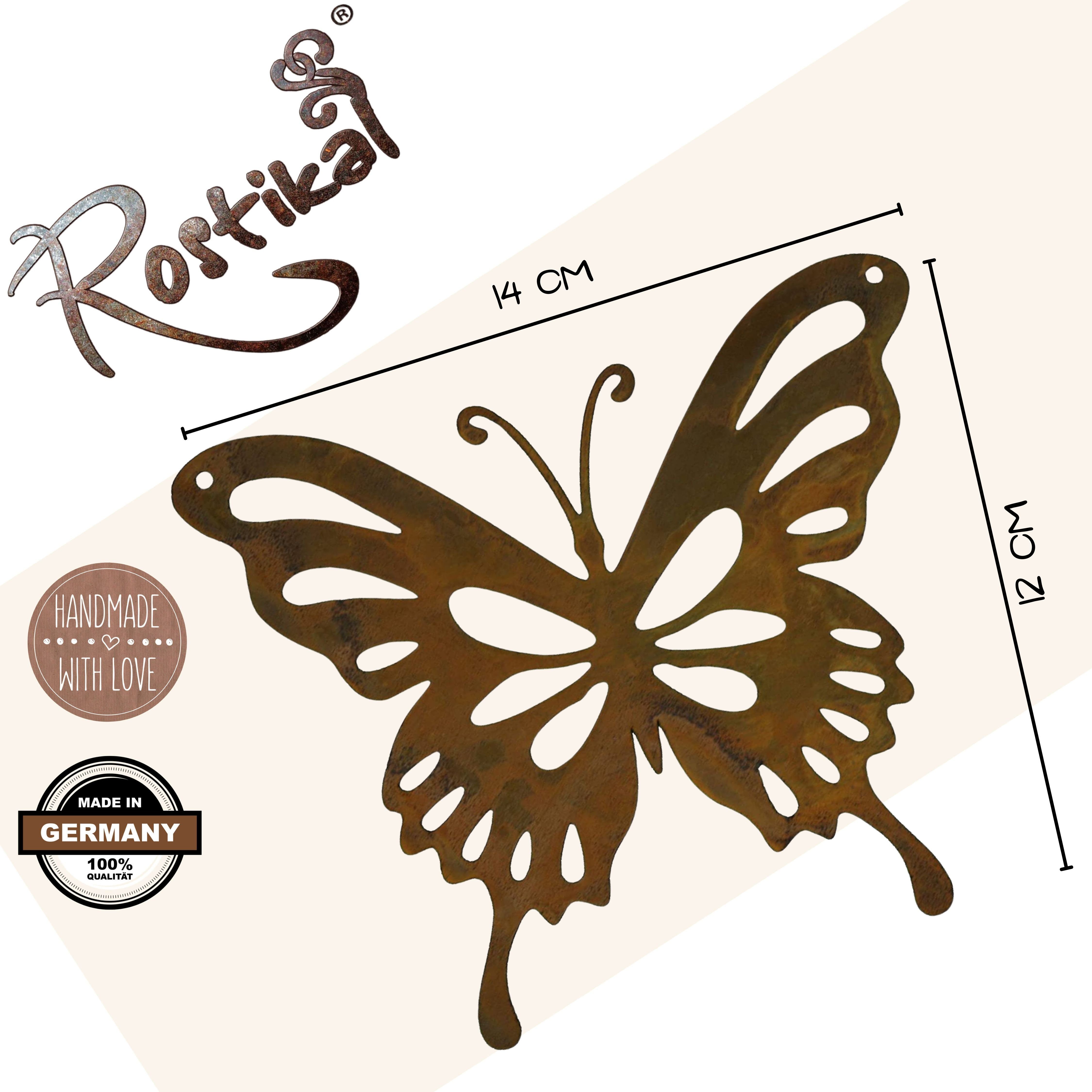 Rostikal Gartenfigur Schmetterling Deko Figur Metall günstig online kaufen
