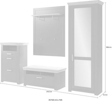 set one by Musterring Garderoben-Set GA York Kombi 60, (Set, 4-St), mit Garderobenpaneel