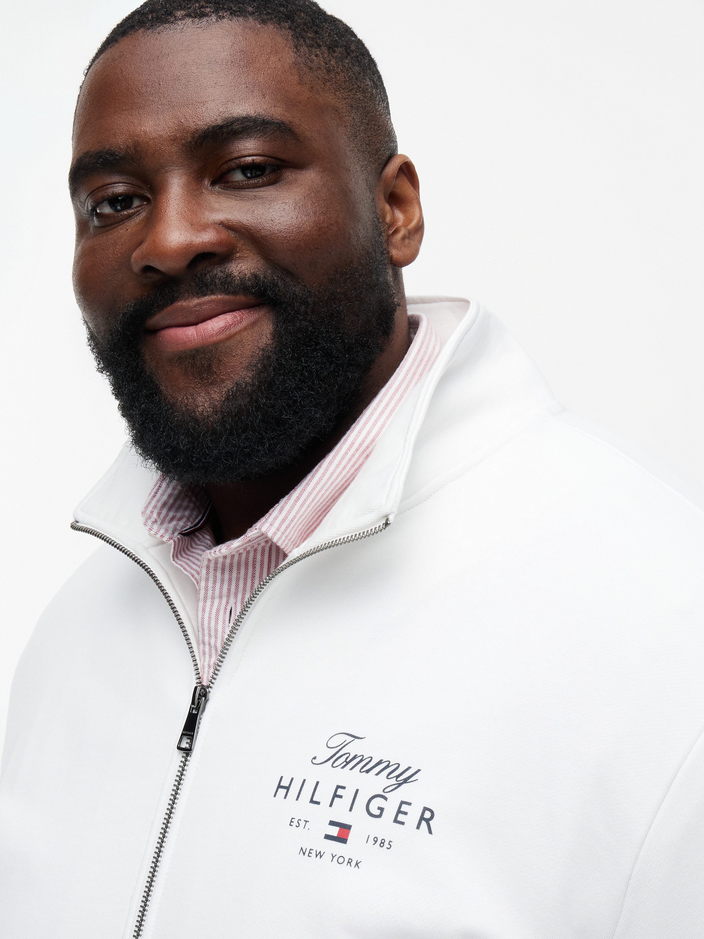 Tommy Hilfiger Big & Tall Sweatjacke BT-SCRIPT STACK STAND COLLAR Große Größen