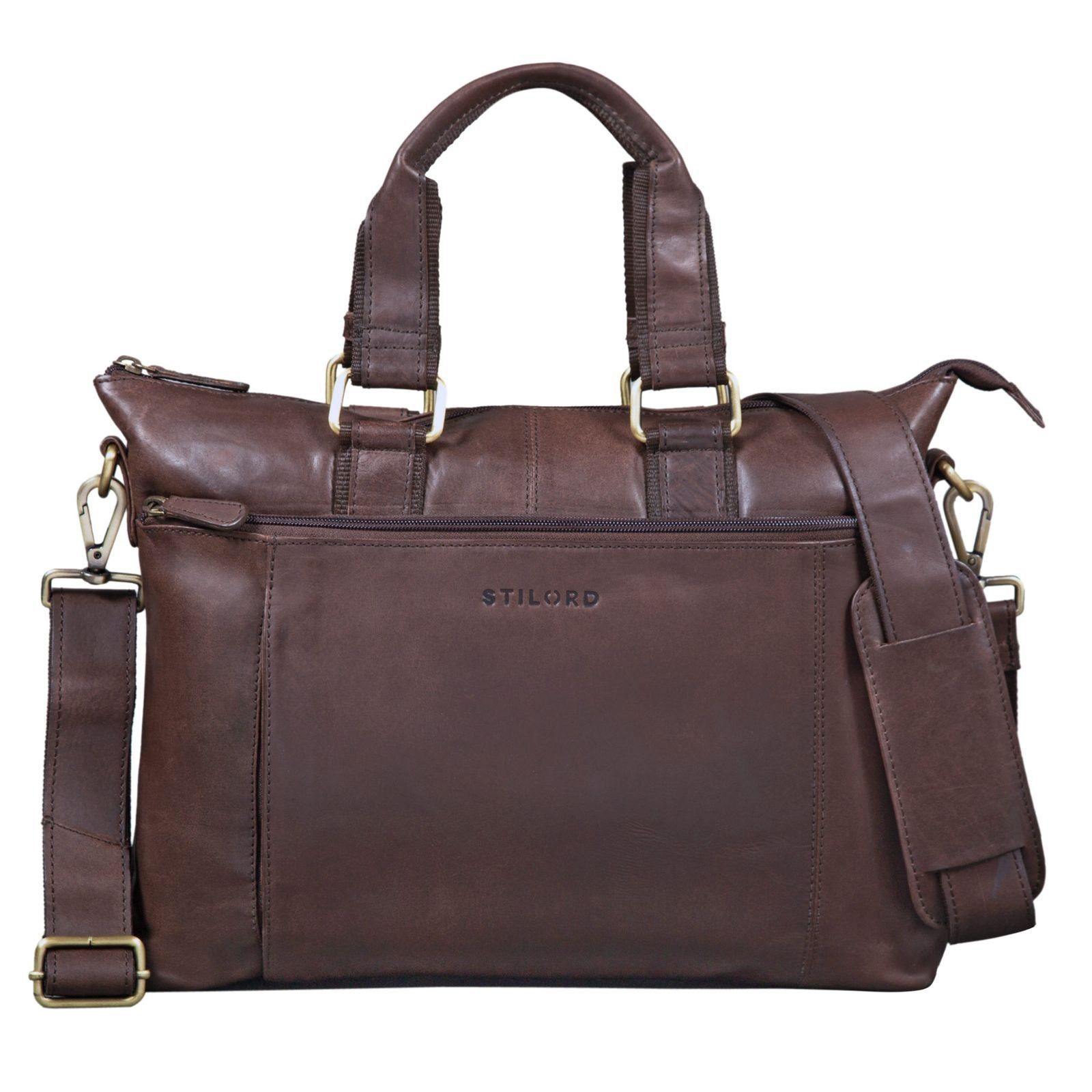STILORD Laptoptasche "Lionel" Leder MacBooktasche 15 Zoll für Macbooks
