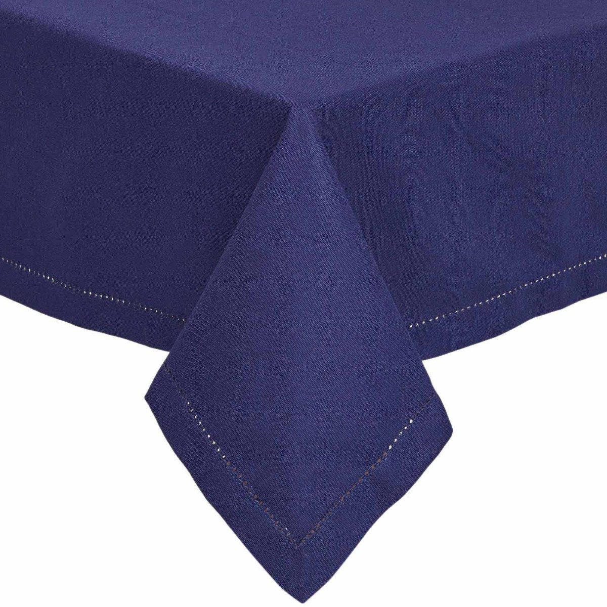 Homescapes Tischdecke Tischdecke aus 100% Baumwolle, 138 x 138 cm, marineblau (1-tlg)