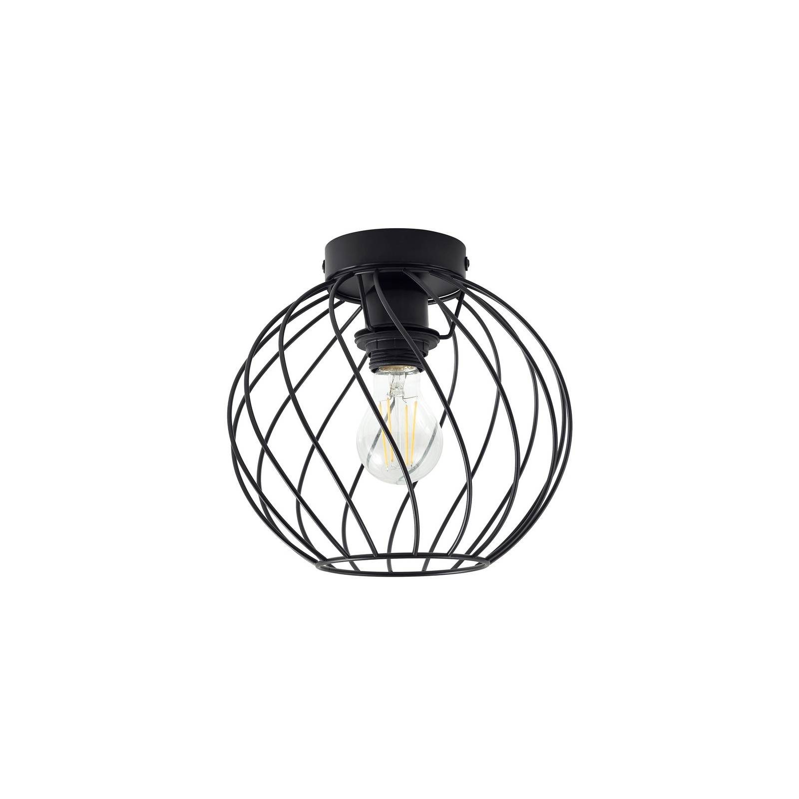 Lindby Deckenleuchten Danika, Metall, Schwarz IP20, 1 x 15 W LED