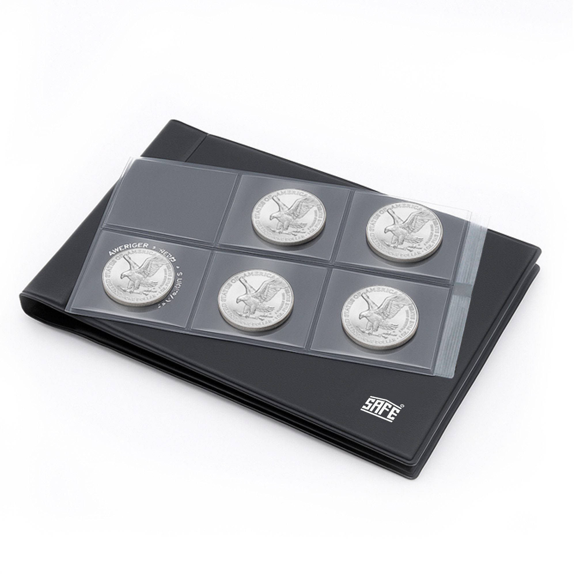 Safe-Album Münzetui Taschenalbum für Silbermünzen