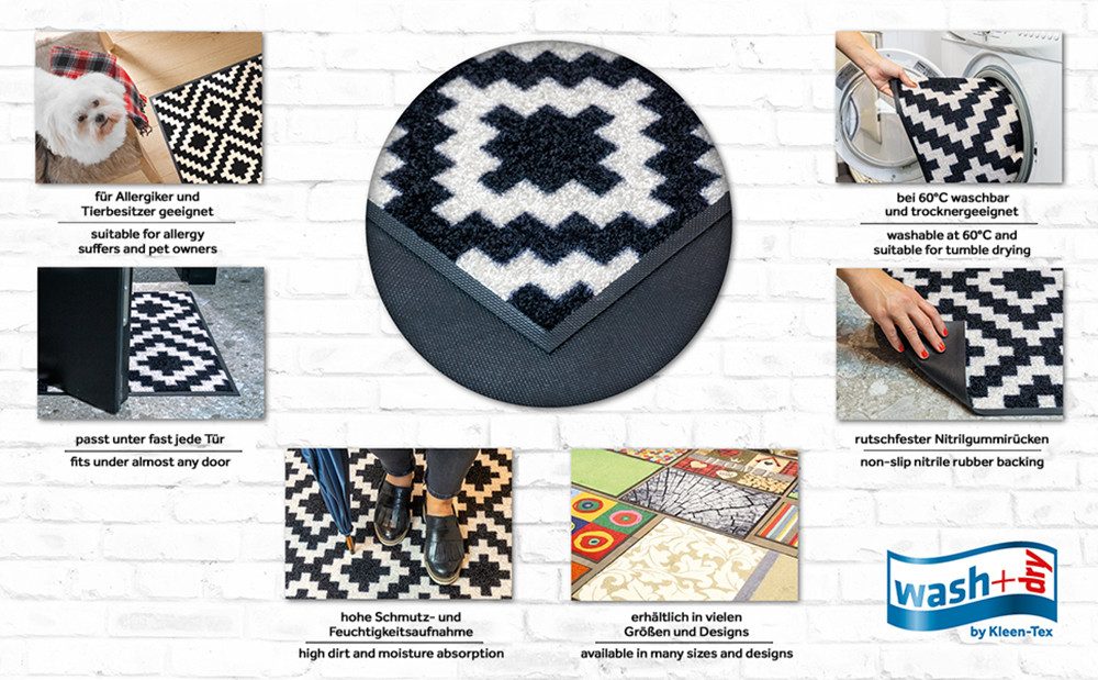 wash+dry by Kleen-Tex Fußmatte Kiss the sun, rechteckig, Höhe: 7 mm