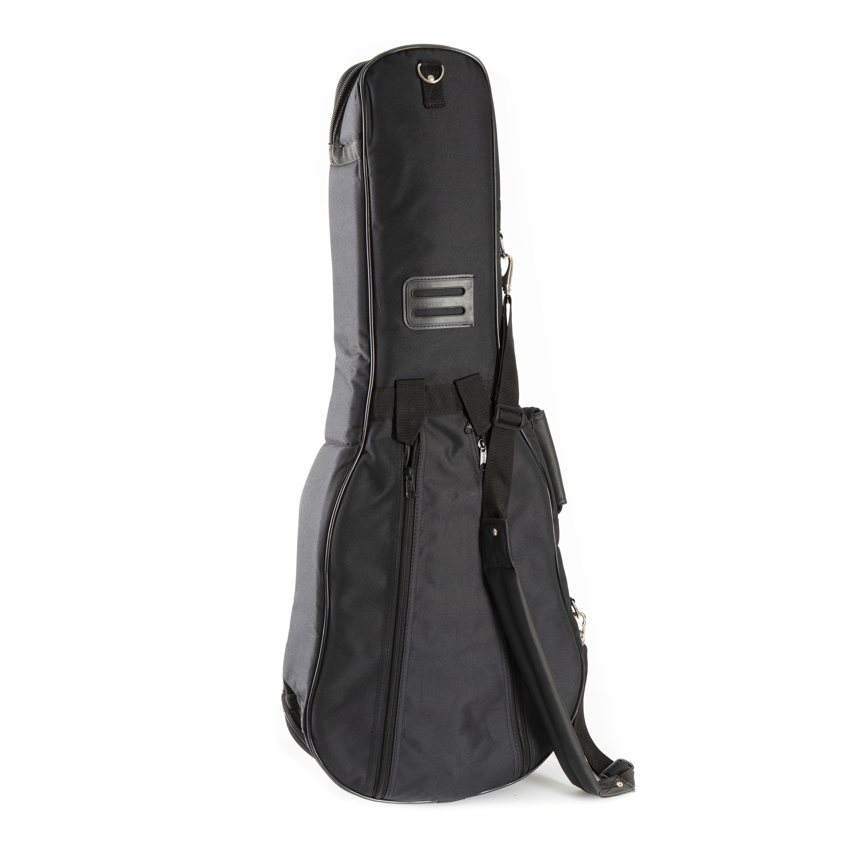 MUSIC STORE Gitarrentasche (Gigbag für 1/2 klassische Gitarre Super Deluxe wasserabweisendes Nylon 30mm Polsterung Konzertgitarren Tasche mit Zubehörfächern, Gitarrenkoffer und Gitarrentaschen, Gitarrentasche Konzertgitarre), Gigbag 1/2 klassische Gitarre, wasserabweisendes Nylon