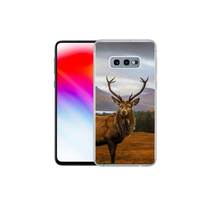 MuchoWow Handyhülle Hirsche - Berge - Wasser - Landschaft - Tiere - Bäume Phone Case Handyhülle Samsung Galaxy S10e Silikon Schutzhülle VZ11022