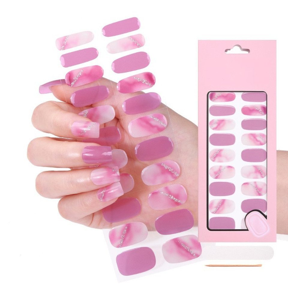 Rötting Design Kunstfingernägel 22 Gel Nails Strips Kunstnägel zum Aufkleben: Rosa Schattierungen, Saloon Qualität, Will be happy with NAILS for you LIFE, Komplettset, verändere Deine Nägel wann Du willst, Easy-to-use