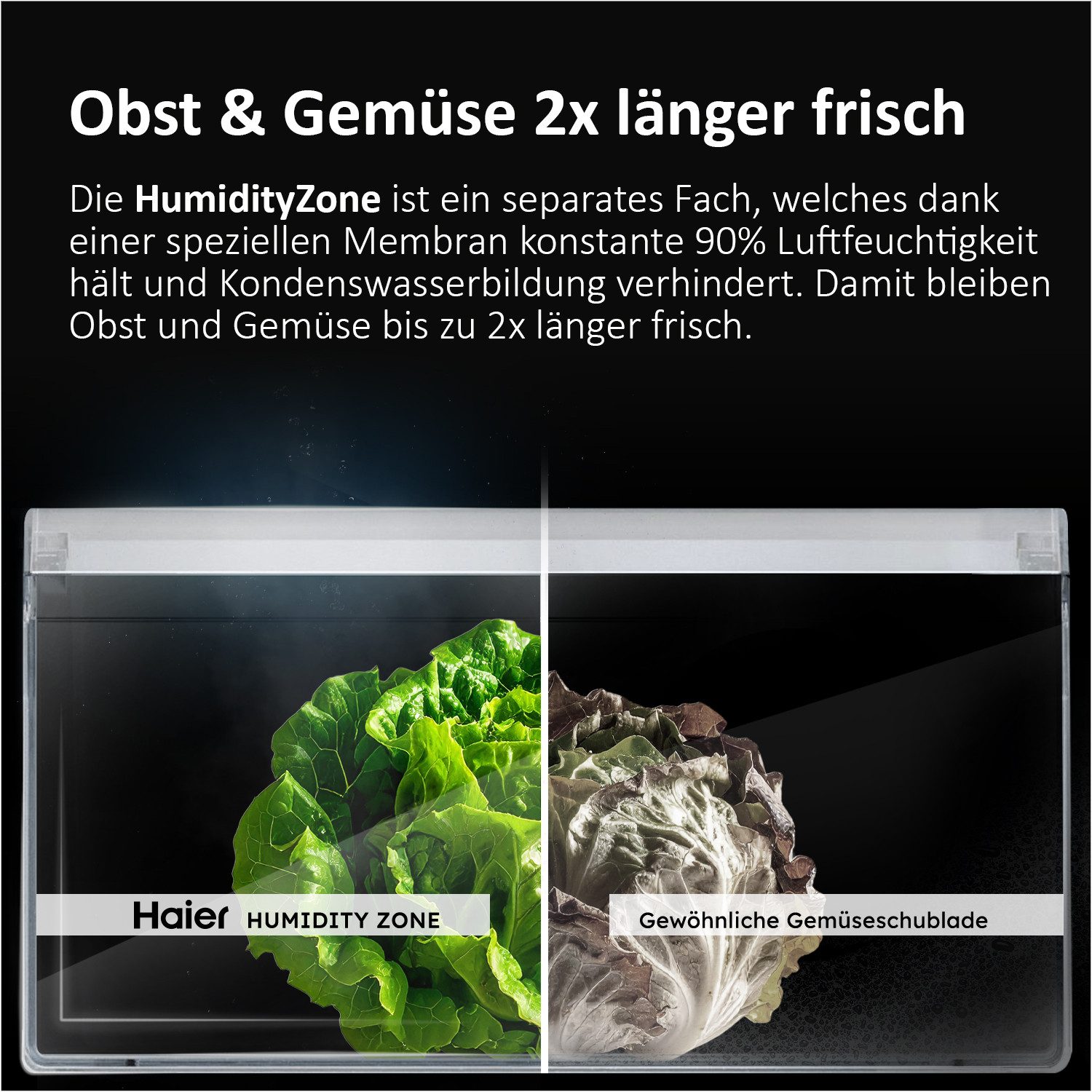 Haier Kühl-/Gefrierkombination Combi 2D 60 HDPW7620ANPK, 205 cm hoch, 59,5 cm breit, Daylight: LED-Lichtsäule für optimale Sicht – Bild 5 von 5