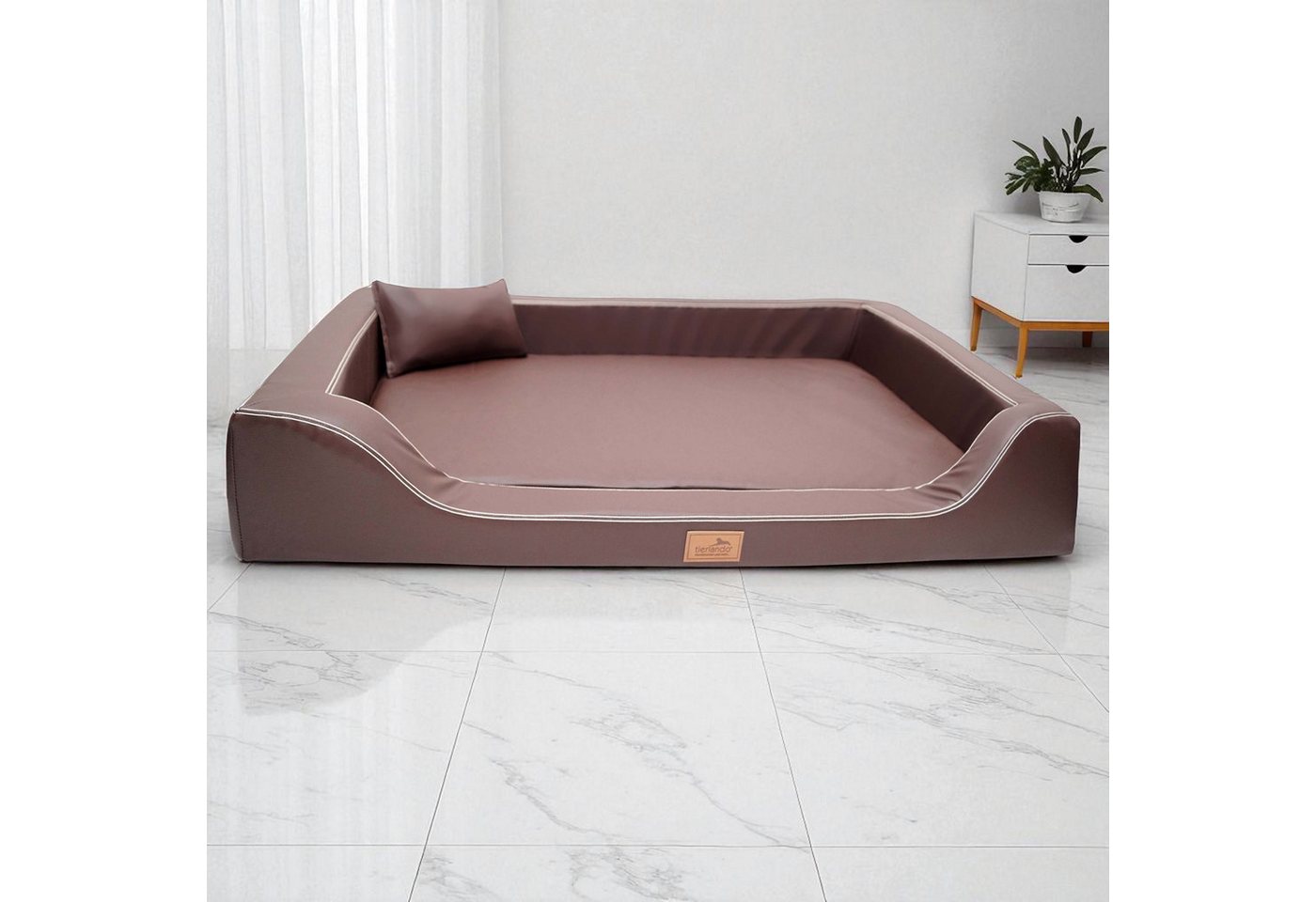 Thumbnail - tierlando® Tierbett tierlando® Orthopädisches LUXUS-Hundebett MELODY LATEX Anti-Haar Kunst