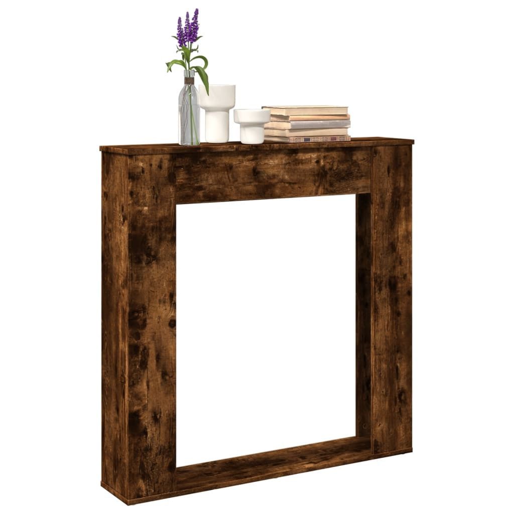 vidaXL Dekokamin, Kaminumrandung Räuchereiche 100x20x100 cm Holzwerkstoff