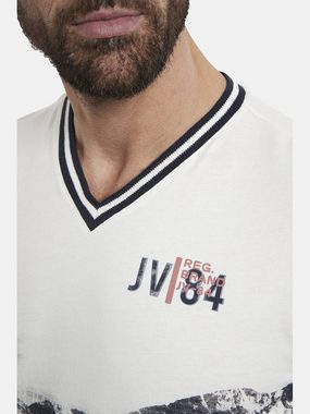 Jan Vanderstorm T-Shirt JADON mit einfarbigem Rückenteil