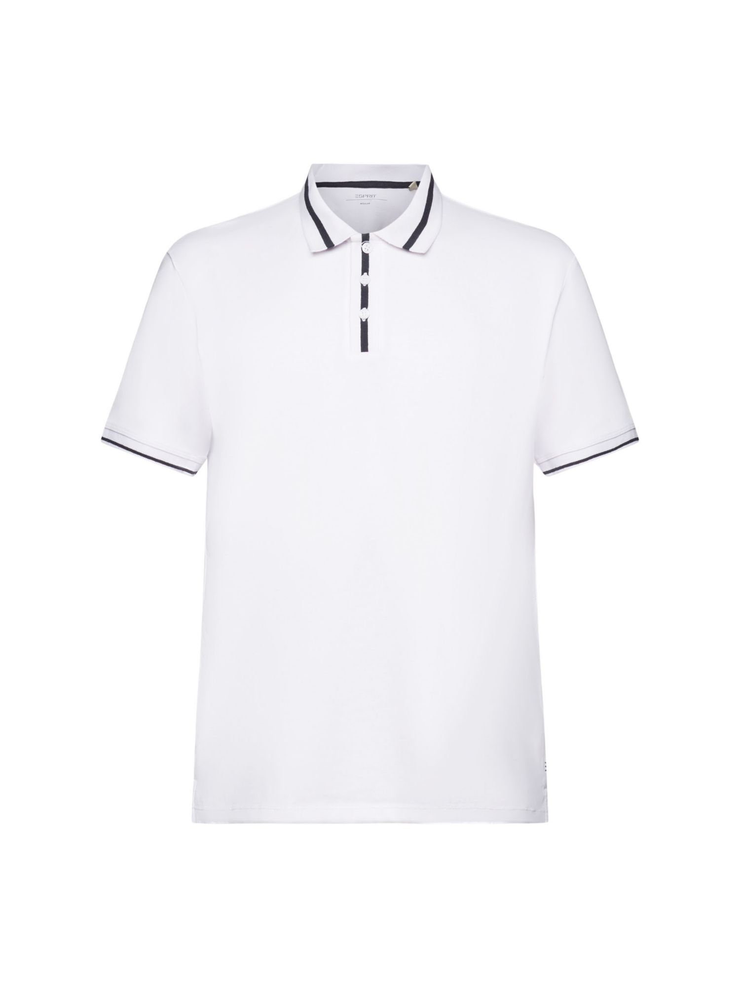 Esprit Poloshirt Polo-Shirt aus Jersey, Baumwollmix WHITE