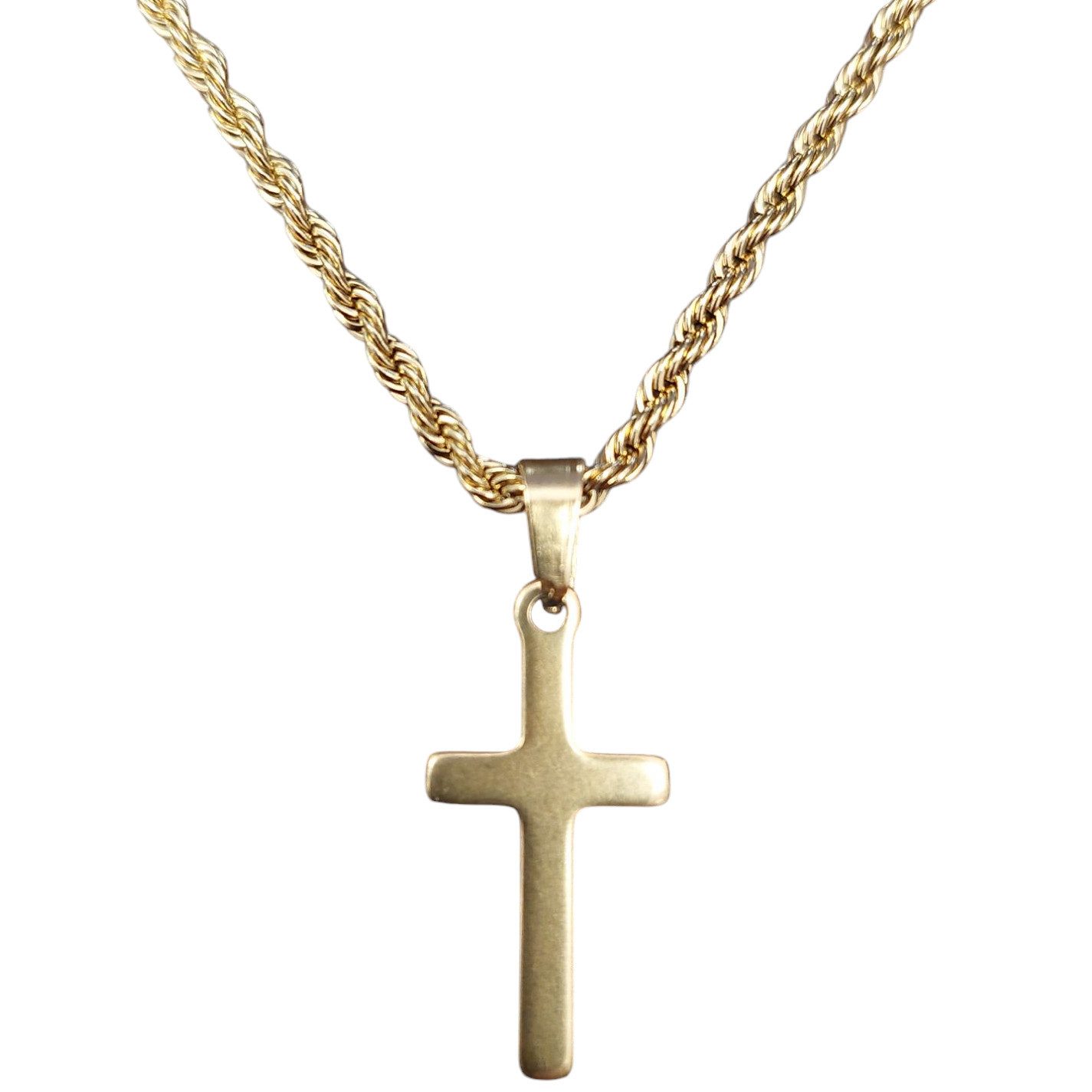 Ware aus aller Welt Edelstahlkette mit Kreuz Halskette aus Edelstahl in der günstig online kaufen