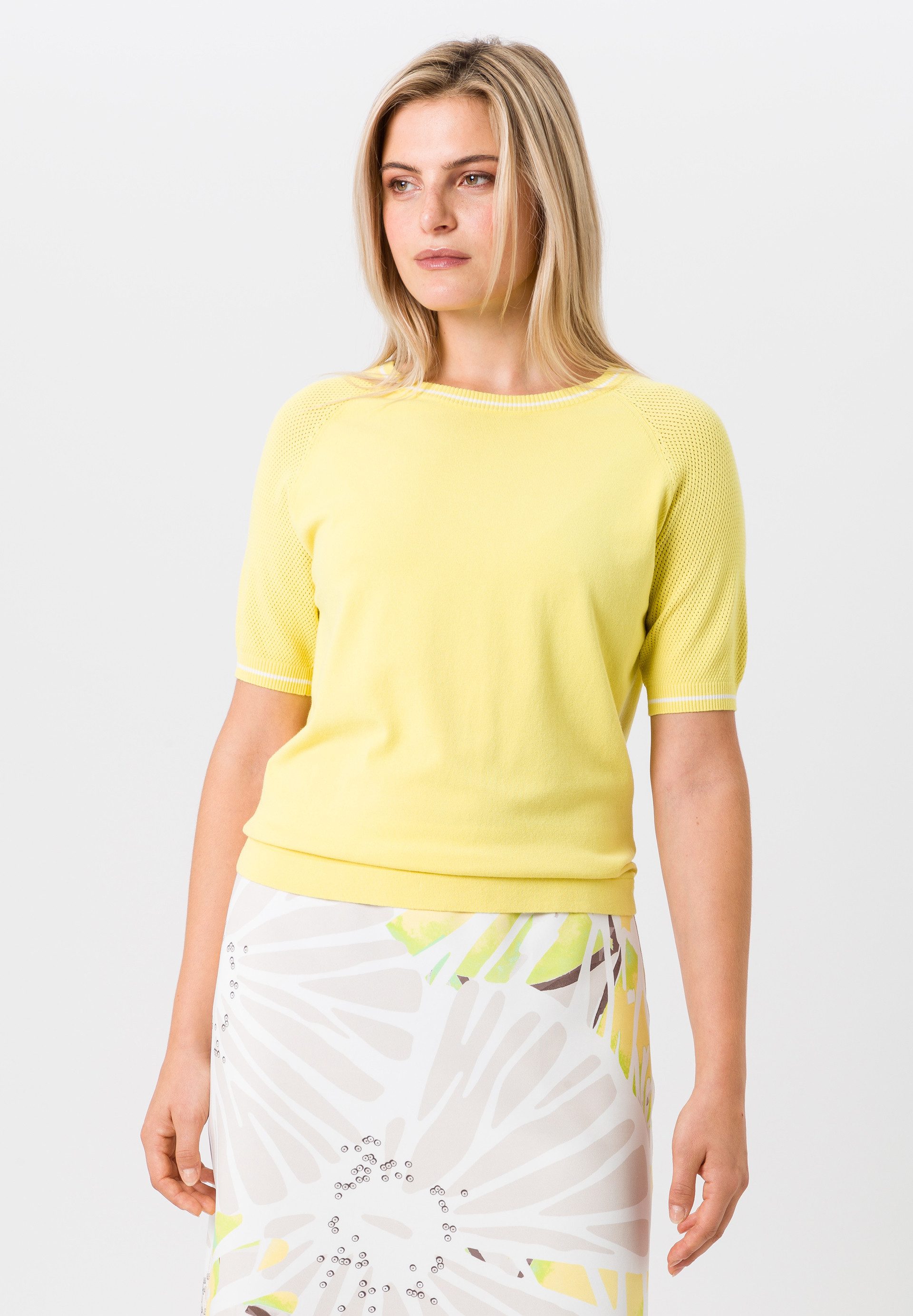 TUZZI Strickpullover mit Netzärmeln günstig online kaufen