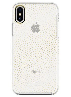 Incipio Handyhülle Handyhülle Sugar Paper LA Cover Dot Clear Gold, für Apple iPhone X/Xs Glitzer
