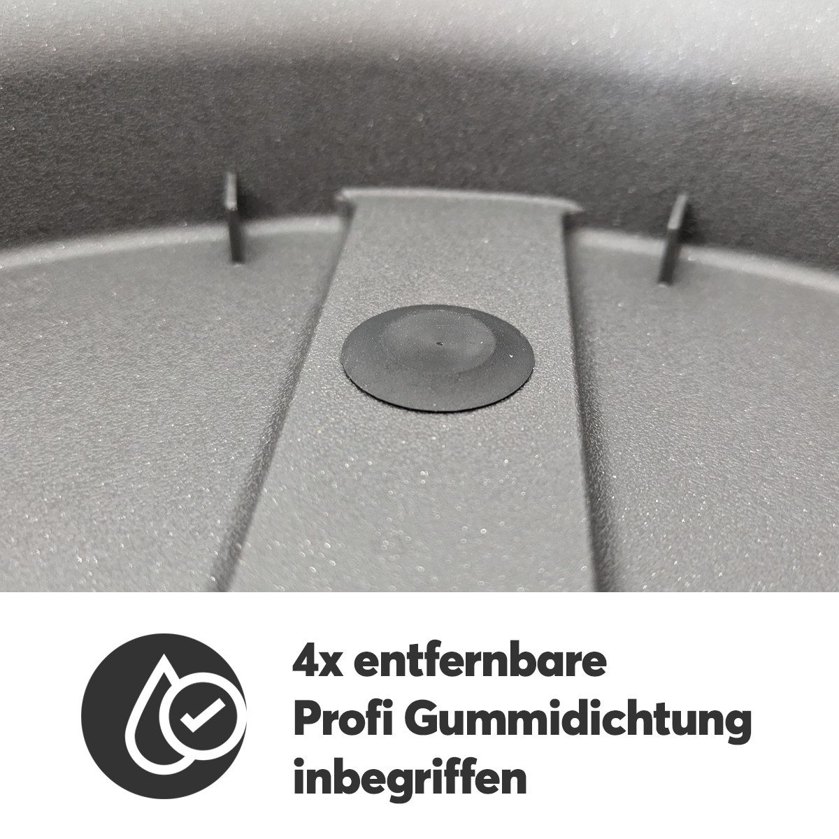 matches21 HOME & HOBBY Wasserspiel Solar-Brunnen Set für draußen - große 50 cm Zink-Schale, (2 tlg), Solar Spring-Brunnen Wasser-Fontäne als Garten-Deko Vogeltränke