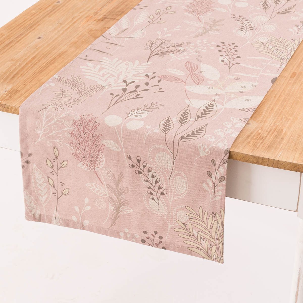 SCHÖNER LEBEN. Tischläufer Tischläufer Soft Calming Leaves rosa 40x160cm vo günstig online kaufen