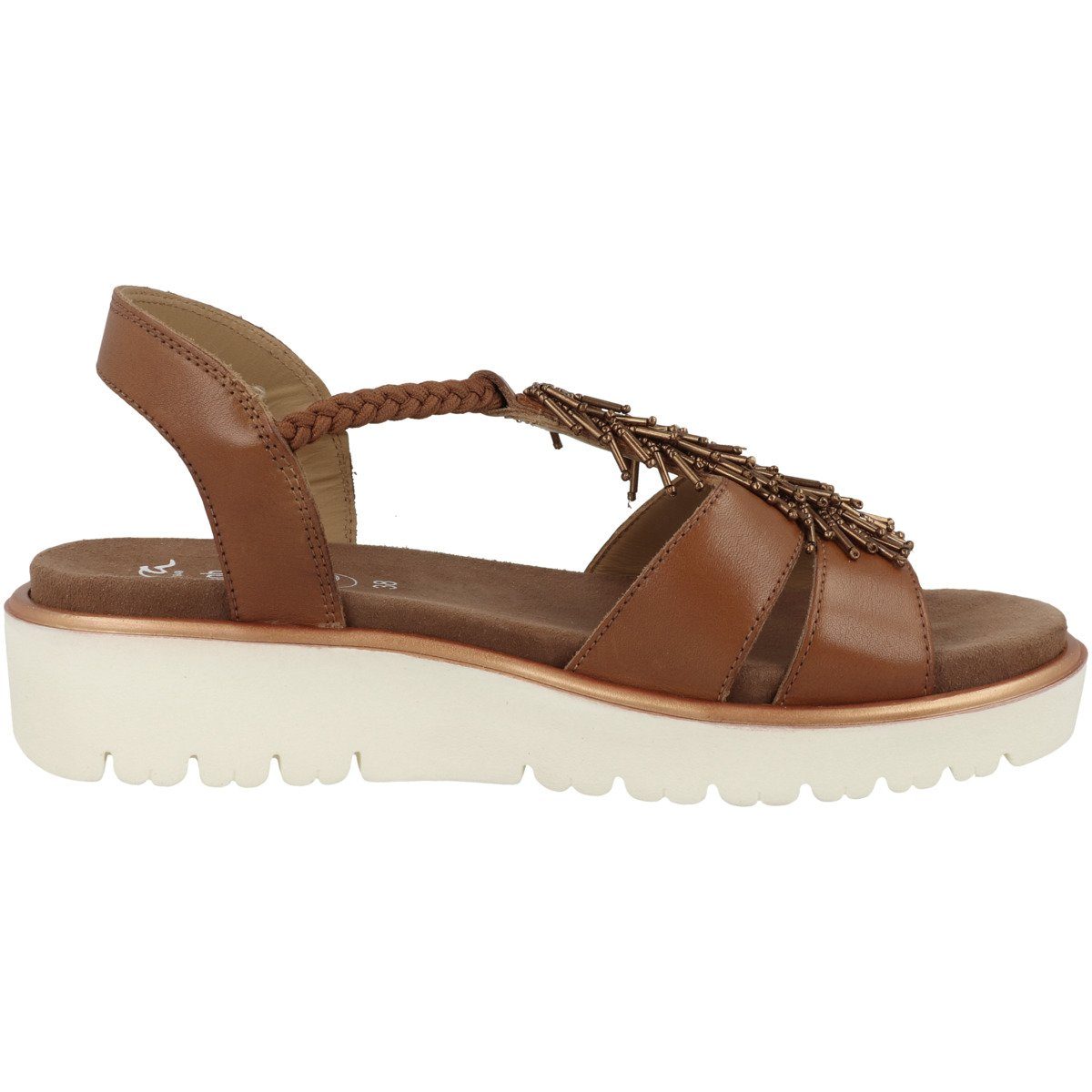 Ara 12-33512 Damen Keilsandalette cognac