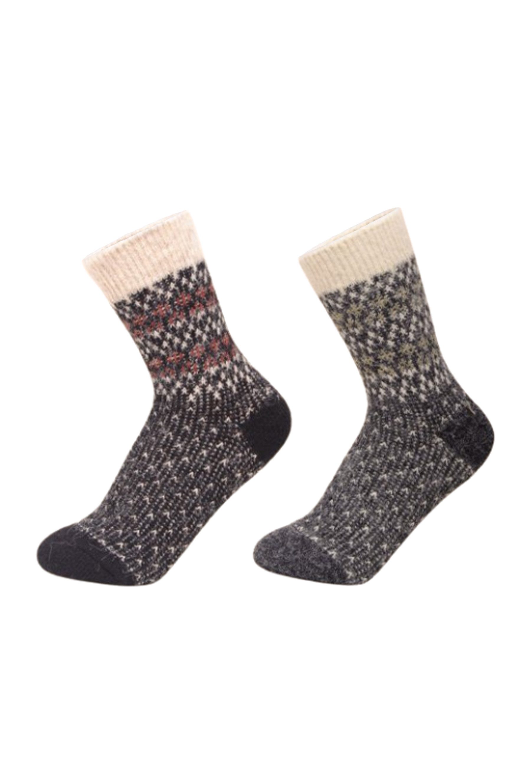 Socken Damen Alpaka Socken Größe 36–40 warme Winter Stricksocken 4 Farben