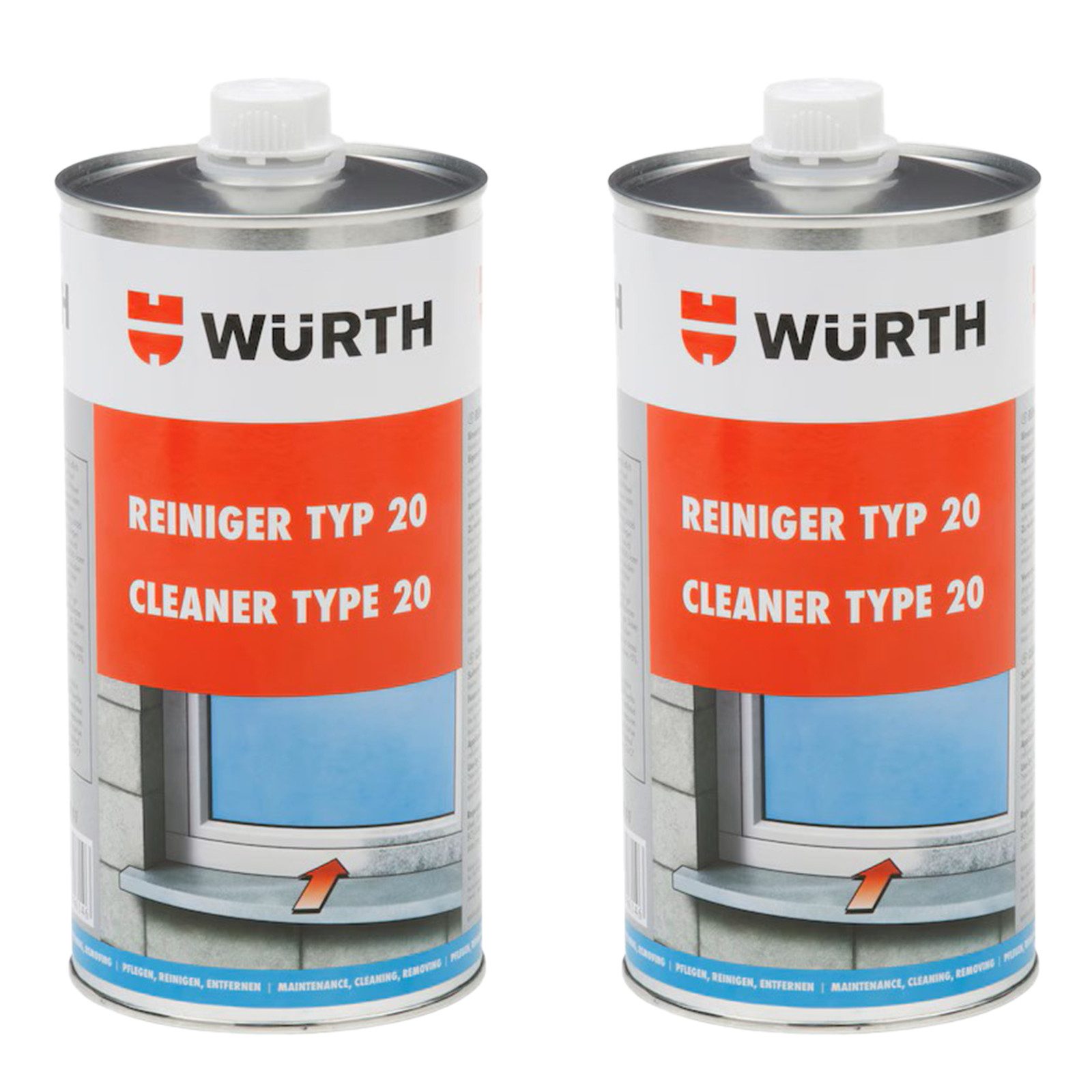 Würth 2 x 1000 ml Würth Пластиковый очиститель Antistatisch Typ 20, 089210011 Пластиковый очиститель (1-St. 2er-Vorteils-Pack)