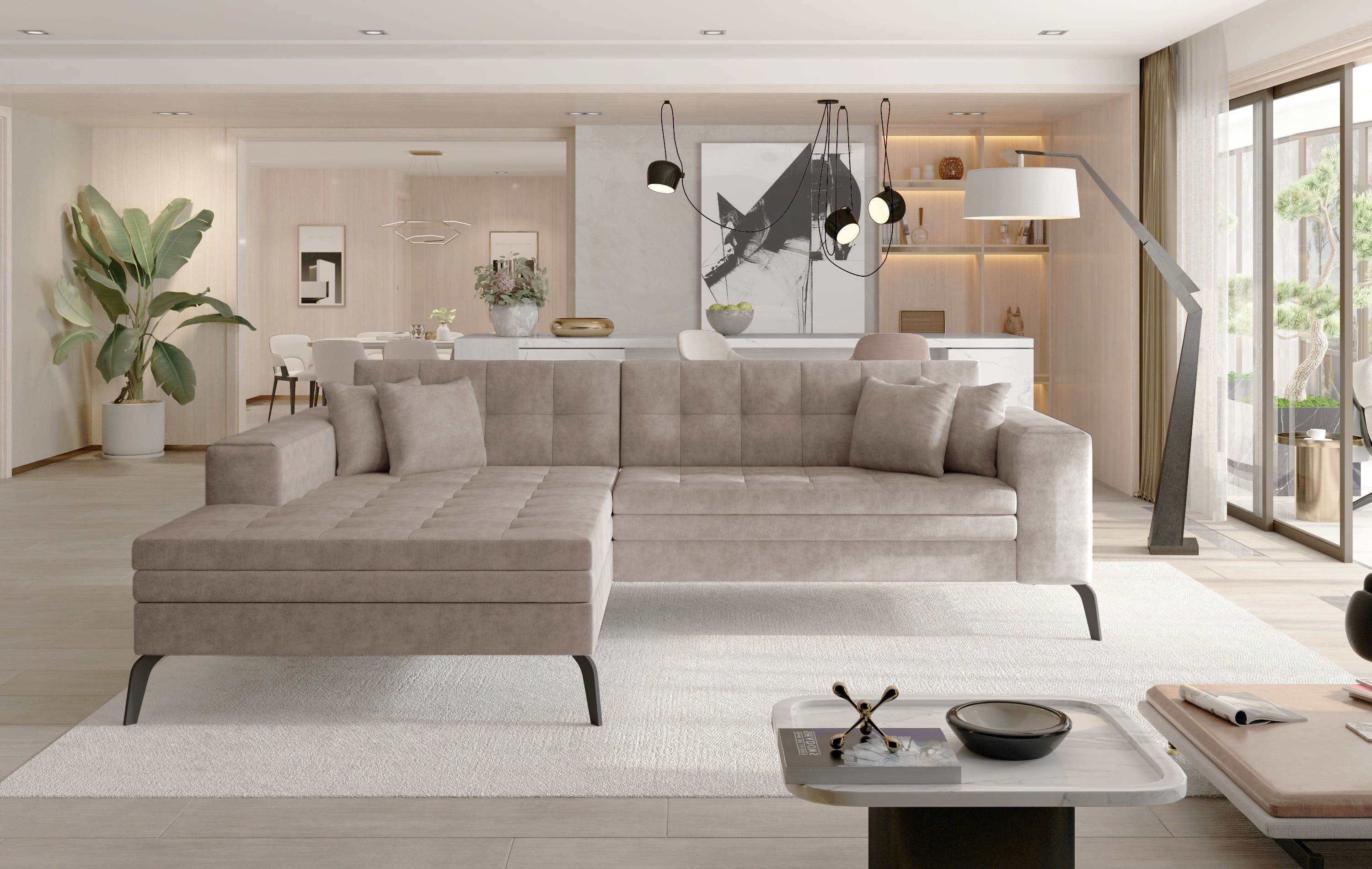 MF Design Polsterecke Sokka, mit Bettfunktion