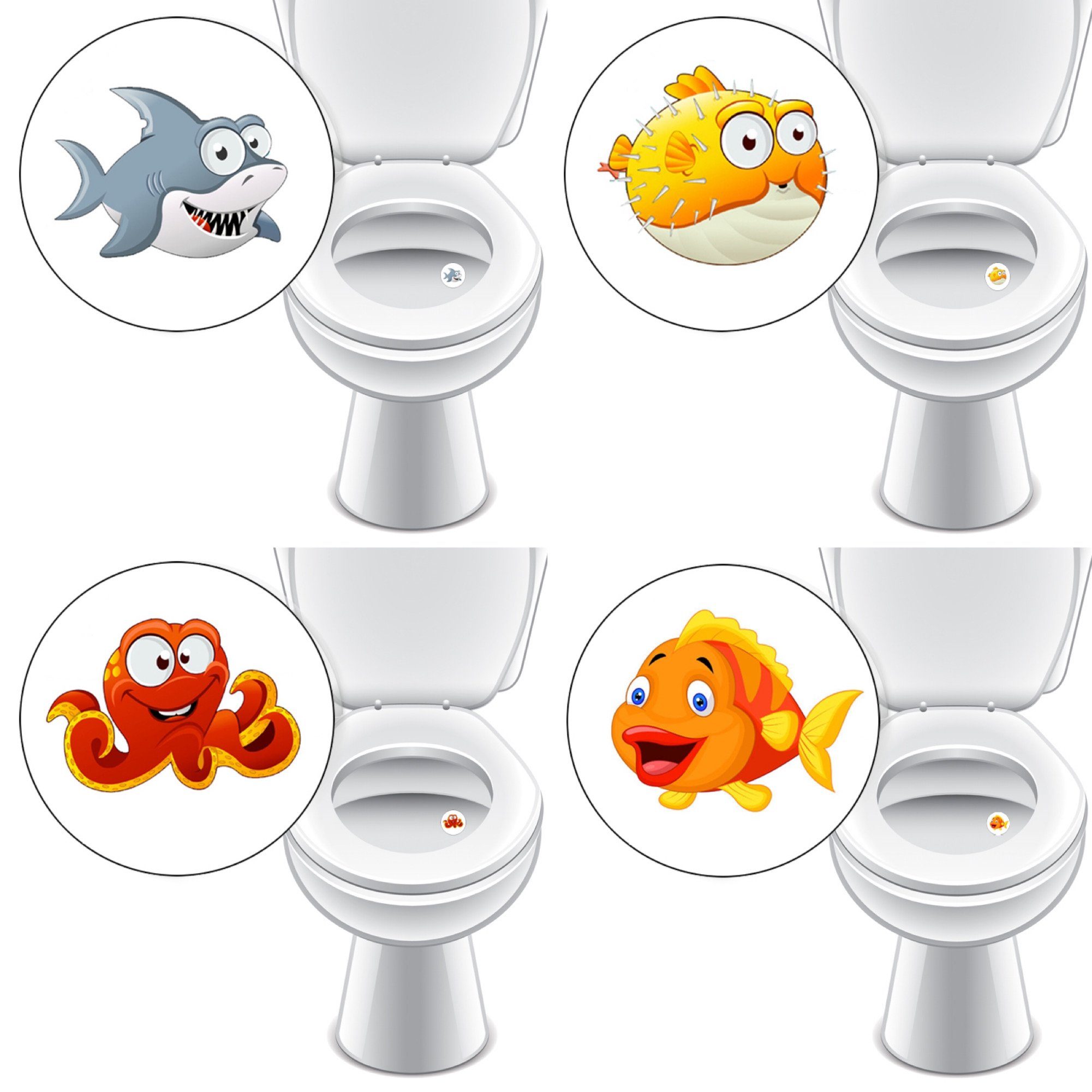 LK Trend & Style Sticker Toilettensticker für Urinale und Toiletten, (WC-Aufkleber), dauerhafte Urinal-Sticker, Motivation für Töpfchen und Toilette