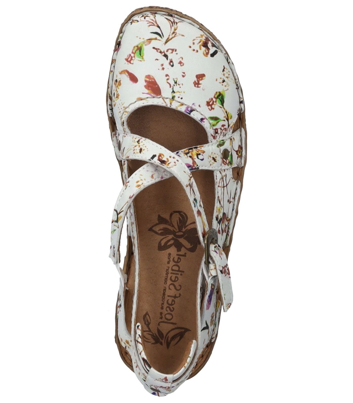 Josef Sandalen Leder Riemchensandalette Seibel weiss-multi