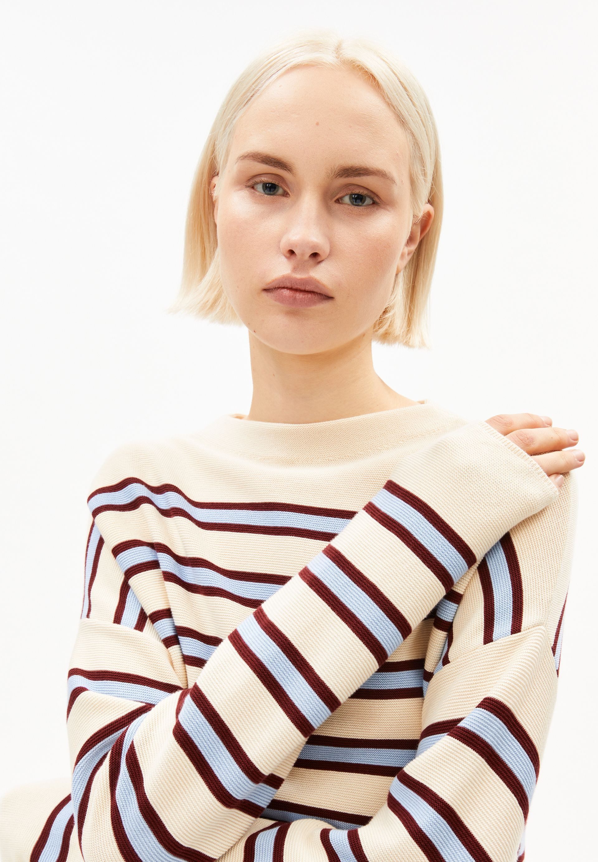 Armedangels Strickpullover MERINAA STRIPED Loose Fit