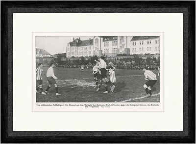 Kunstdruck Wettspiel d. Karlsruher Fußball-Vereins Stuttgart Sport F_Vintage 0106, (1 St)