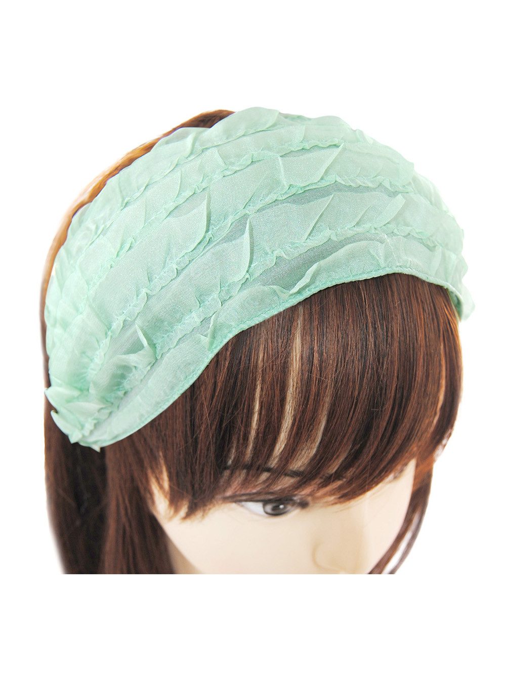 axy Haarreif breiter Haarreif aus mehrlagigem Chiffon im modischen Design, modisch Damen Haareifen Haarband