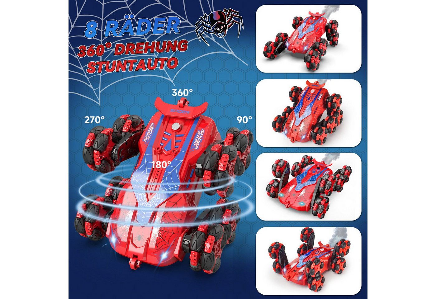 Thumbnail - Esun RC-Auto Ferngesteuertes Auto, Auto Ferngesteuert ab 4 6 8 10 Jahre 8WD RC Auto (SET, 2.4GHz Ferngesteuerter car), R...